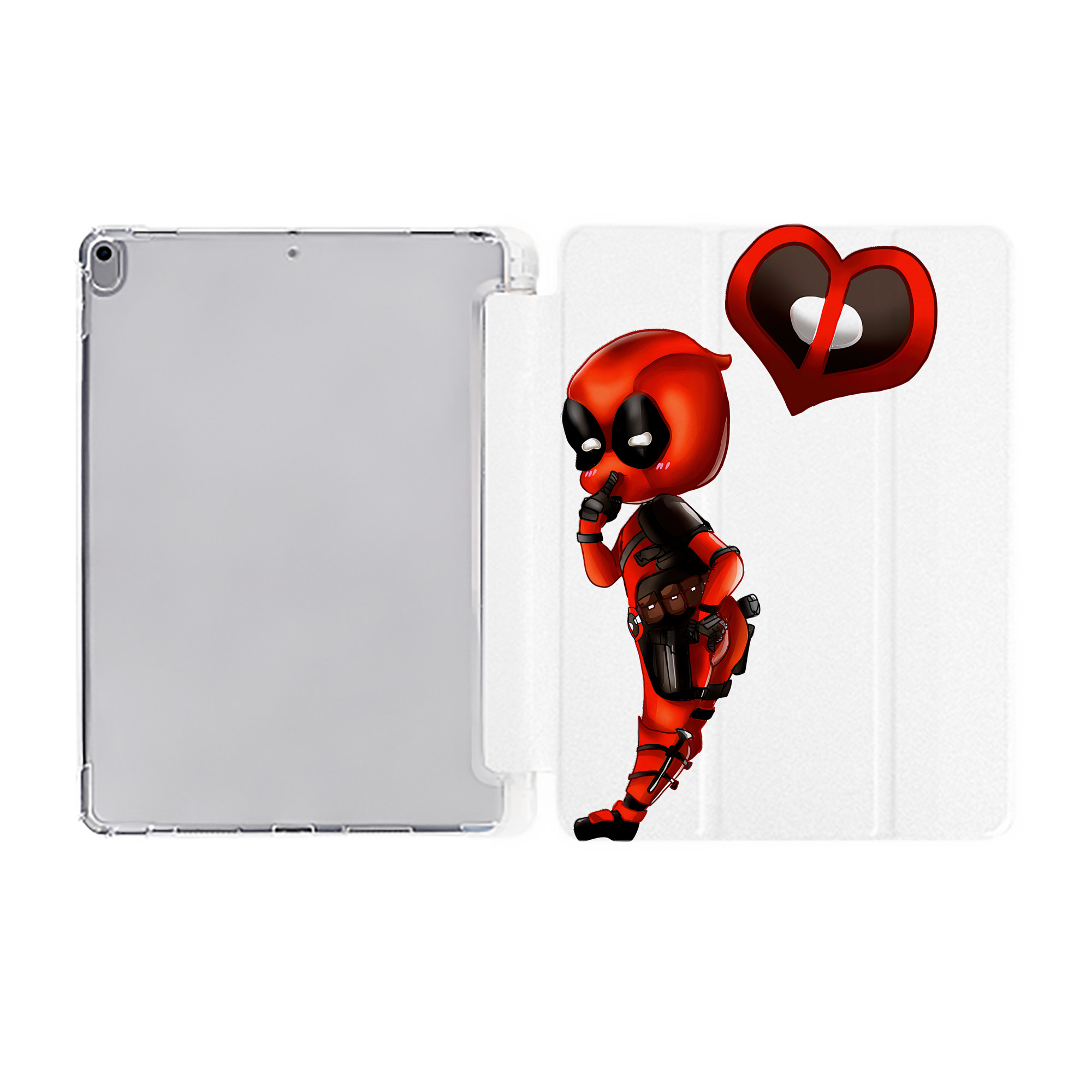 （画像用） Deadpool デッドプール IPad ケース ペン収納付き 三つ折りスタンド PUレザー×シリコン 対応機種9.5/10.5/10.9インチ
